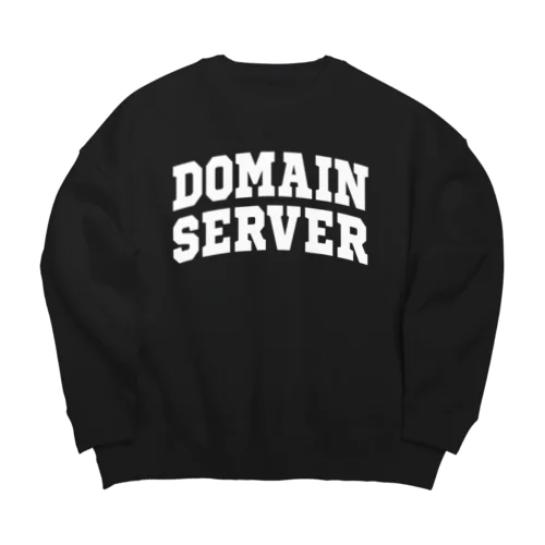 DOMAIN SERVER（Whiteロゴ） Big Crew Neck Sweatshirt