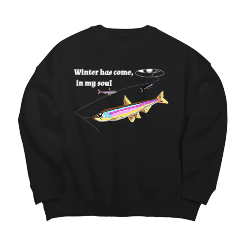 わかさぎ釣り Big Crew Neck Sweatshirt