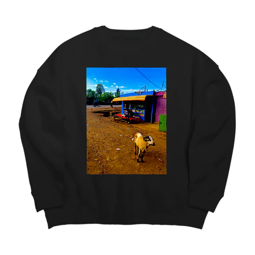 海外の朝の風景 Big Crew Neck Sweatshirt