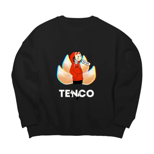 TENCOちゃん 天狐ver.（白ロゴ） Big Crew Neck Sweatshirt