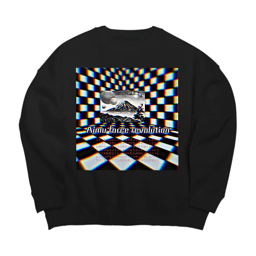 AFR フウジイサン　チェッカー Big Crew Neck Sweatshirt