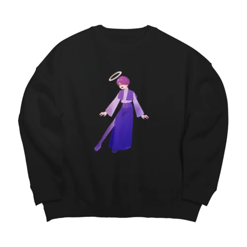 むらさきくん Big Crew Neck Sweatshirt