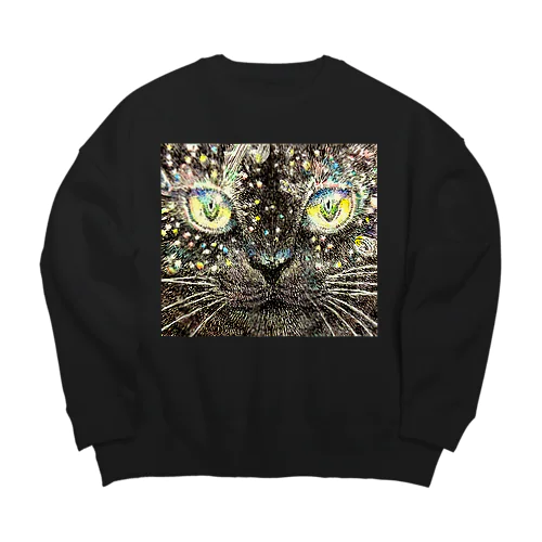 ネコ宇宙 Big Crew Neck Sweatshirt