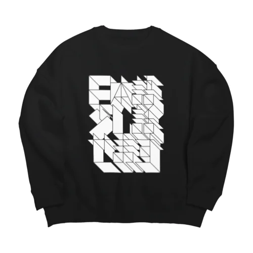 日本語少し話せます（白） Big Crew Neck Sweatshirt