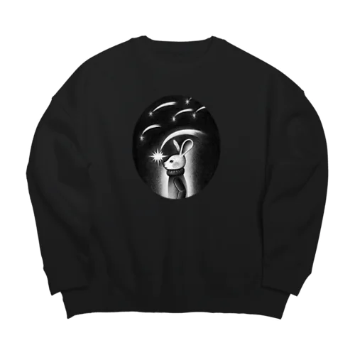 星降る夜に野ウサギは Big Crew Neck Sweatshirt