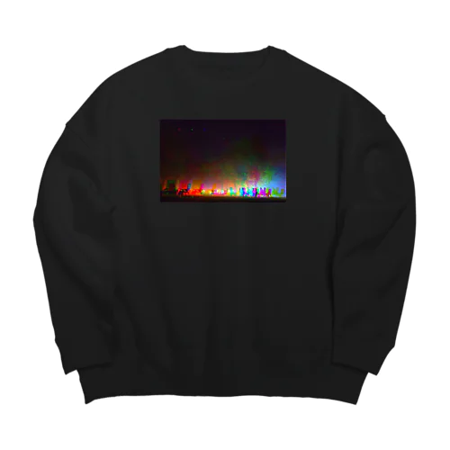 『カラフルな夜』 Big Crew Neck Sweatshirt