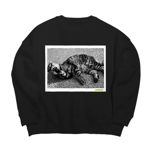 伊豆ねこ Big Crew Neck Sweatshirt