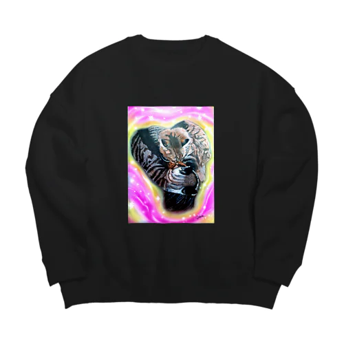 NPO犬猫保護団体協力商品 Big Crew Neck Sweatshirt