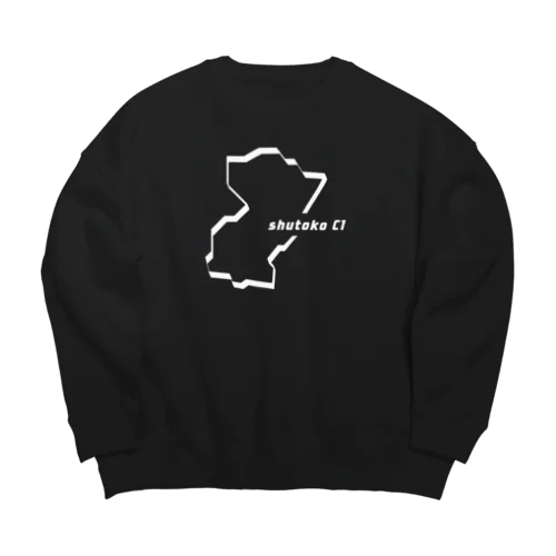 【白】首都高C1 Big Crew Neck Sweatshirt