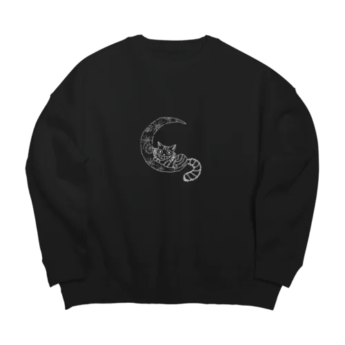 チェシャ猫さん Big Crew Neck Sweatshirt