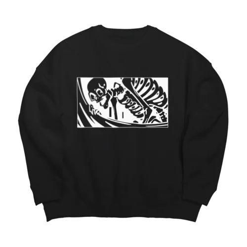 【白版】歌川国芳 相馬の古内裏 Big Crew Neck Sweatshirt