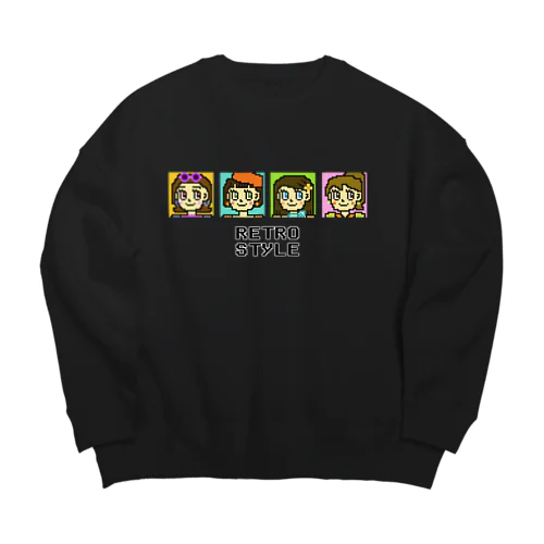 レトロスタイル Big Crew Neck Sweatshirt