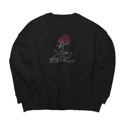 沈丁花　線ver. Big Crew Neck Sweatshirt