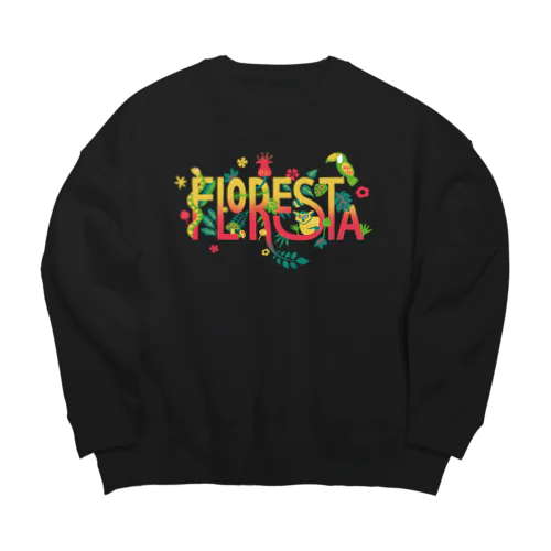 La Floresta（背景透明） Big Crew Neck Sweatshirt