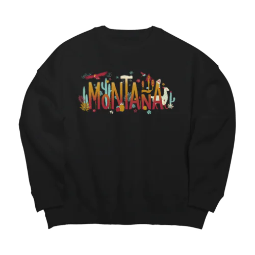 La Montaña（背景透明） Big Crew Neck Sweatshirt