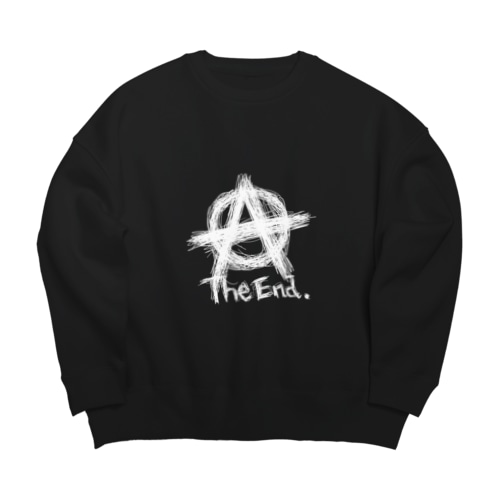 サークルA-THEEND(白文字) Big Crew Neck Sweatshirt