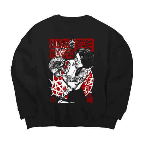 狂乱眼鏡 Big Crew Neck Sweatshirt