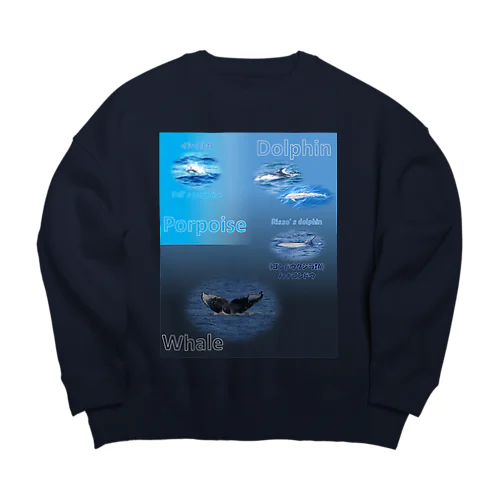 イルカとクジラの違い Big Crew Neck Sweatshirt