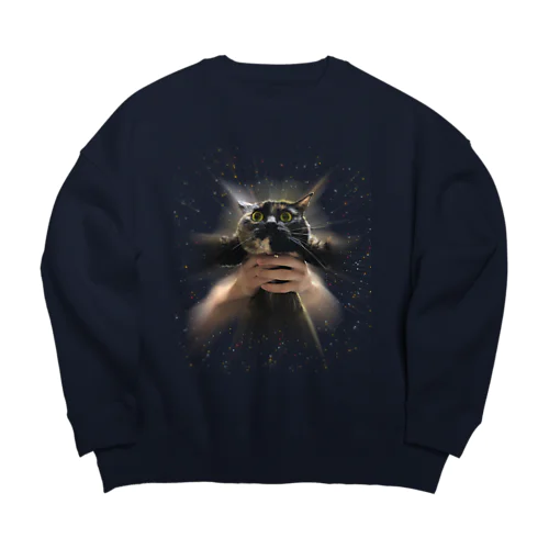 理解からされた猫 Big Crew Neck Sweatshirt