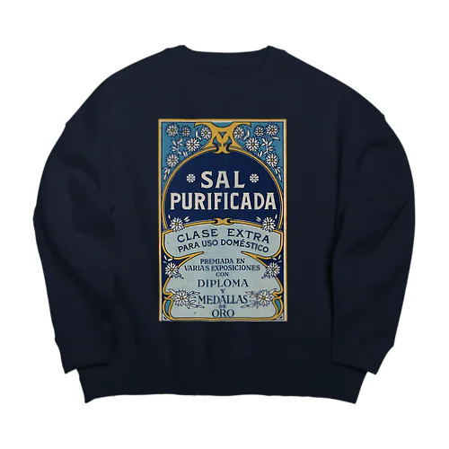 スペイン・バルセロナ　SAL PURIFICADA（精製塩）　リトグラフ Big Crew Neck Sweatshirt