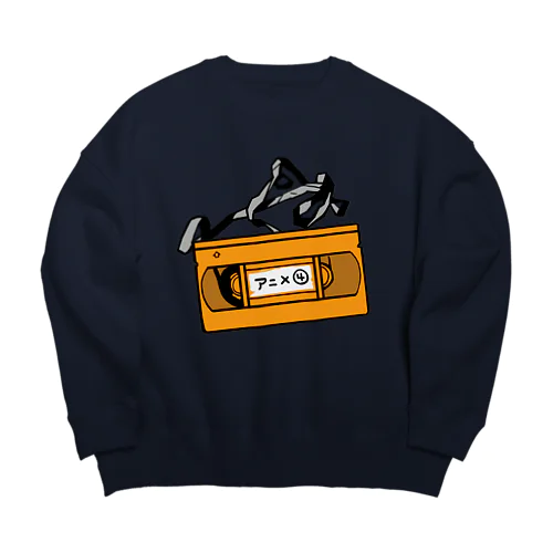 VHSテープ〜録画アニメ④ Big Crew Neck Sweatshirt