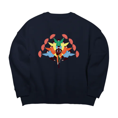 【表プリント】雑技チャイナガール Big Crew Neck Sweatshirt