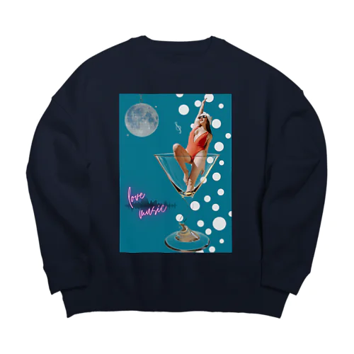 しゅわしゅわ Big Crew Neck Sweatshirt