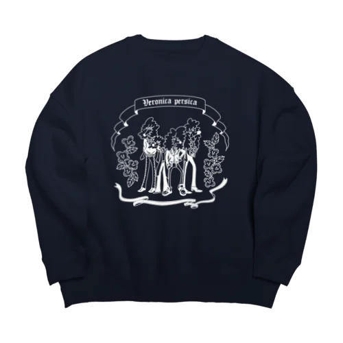 ヴェロニカ・ペルシカ（ホワイト） Big Crew Neck Sweatshirt