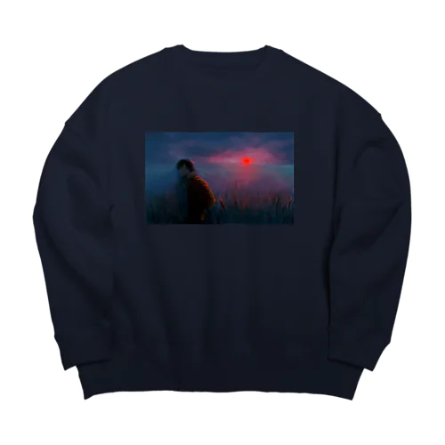 ｇｅｔｔｉｎｇ　ｄａｒｋｅｒ Big Crew Neck Sweatshirt