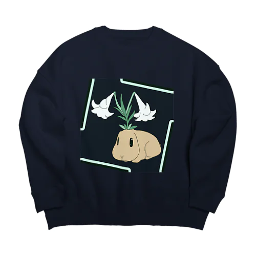 ユリウサギ Big Crew Neck Sweatshirt