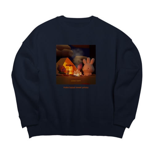 焼き芋を焼くぷくしゅん Big Crew Neck Sweatshirt