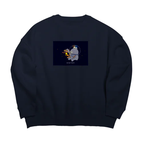 お月様バーガー Big Crew Neck Sweatshirt