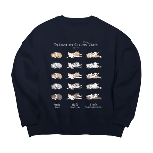 【濃カラー】こいぬシェルティ無防備 Big Crew Neck Sweatshirt