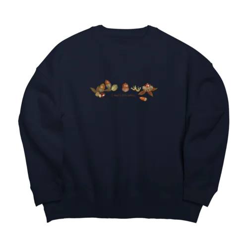 どんぐりコロコロ木の実2 Big Crew Neck Sweatshirt