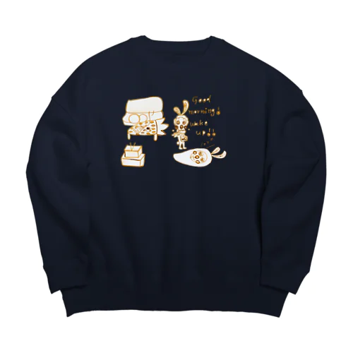 Good morning! wake up!！Ver.1 Big Crew Neck Sweatshirt