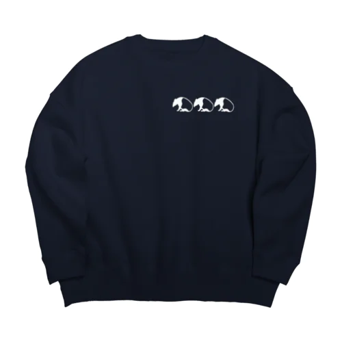 シンプルマレーバク　　ホワイトライン Big Crew Neck Sweatshirt