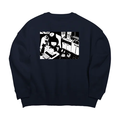 ハムスターにも分かる‼︎ リビングカチオン重合 Big Crew Neck Sweatshirt