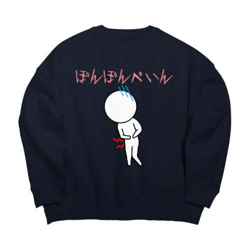 ぽんぽんぺいん Big Crew Neck Sweatshirt