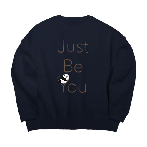 気ままにパンダさん(英語　あなたらしく) Big Crew Neck Sweatshirt