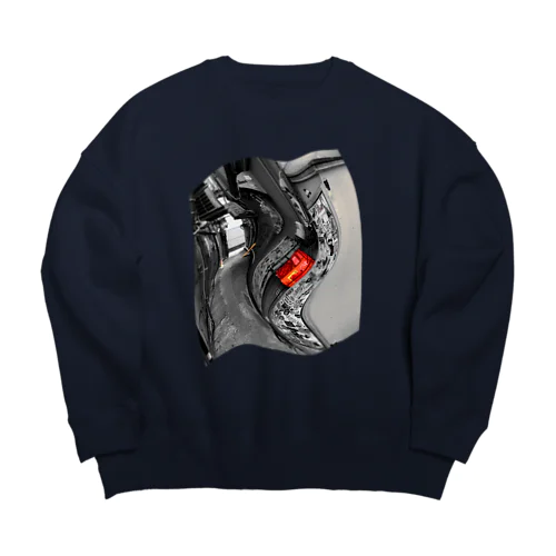 歪み ｢路地裏Ⅱ｣ Big Crew Neck Sweatshirt