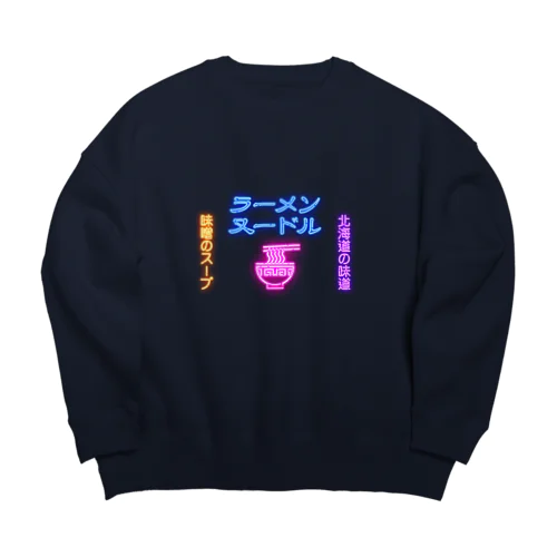 ramen 北海道味噌拉麵 Big Crew Neck Sweatshirt