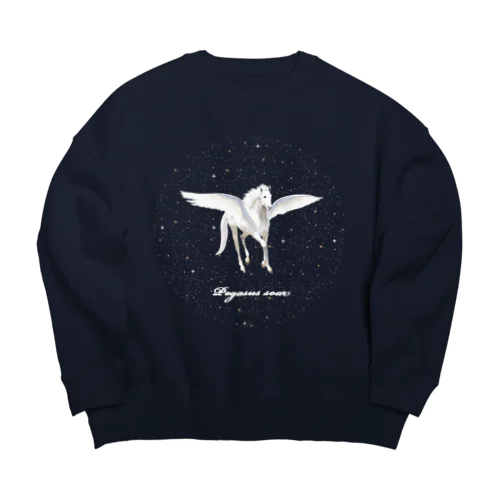 Pegasus soar in the starlight  Big Crew Neck Sweatshirt