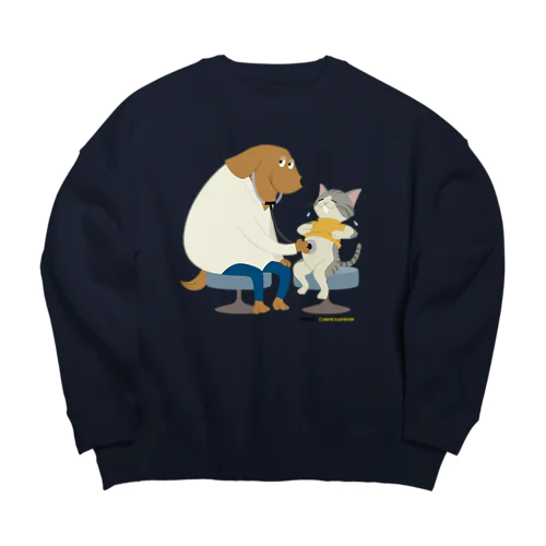 犬のお医者さん Big Crew Neck Sweatshirt