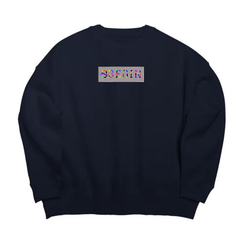 0~BEGINロゴデザイン Big Crew Neck Sweatshirt