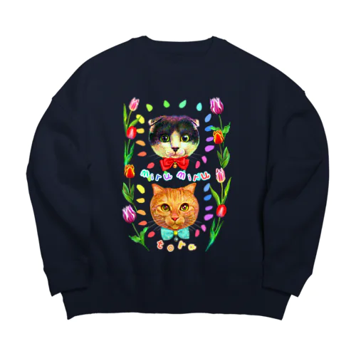 蒲田Loveおにぎりちゃんの愛猫ちゃんズ（ファション） Big Crew Neck Sweatshirt