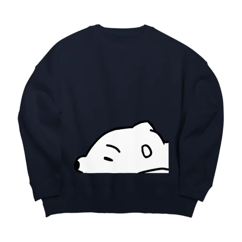 だれてる白い生き物 Big Crew Neck Sweatshirt