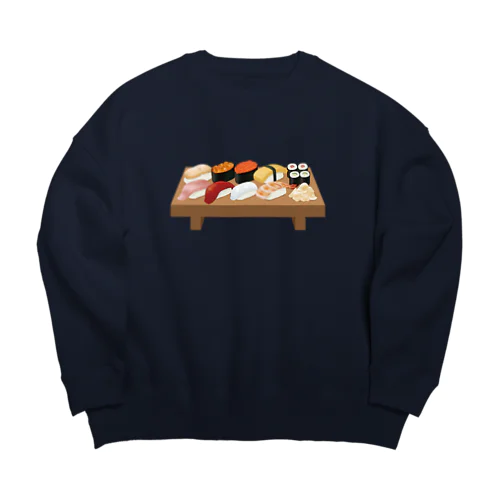 寿司下駄の寿司 Big Crew Neck Sweatshirt