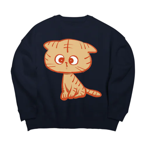 キョトンねこ② Big Crew Neck Sweatshirt