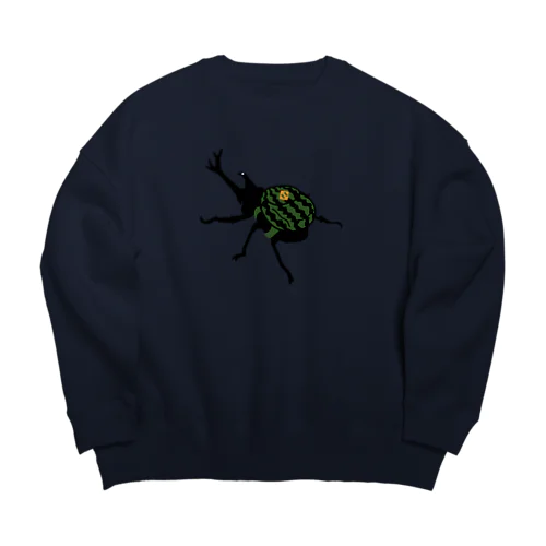 スイカリュックのカブトムシ Big Crew Neck Sweatshirt