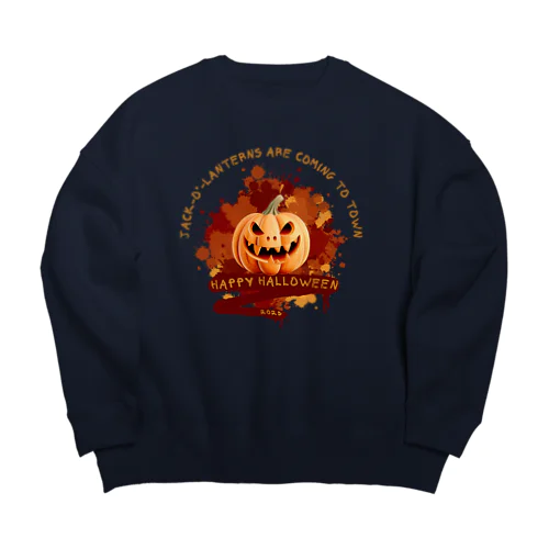 ハロウィンのかぼちゃ「ジャック・オー・ランタン」 Big Crew Neck Sweatshirt